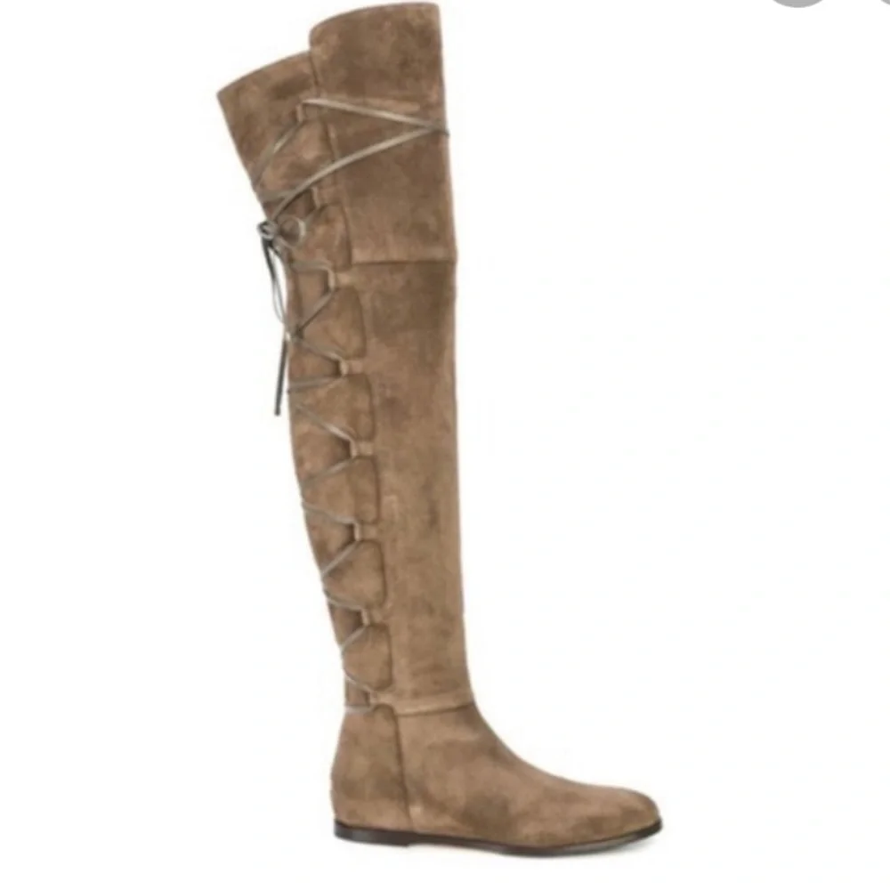 Jimmy Choo Suede Flat Mayfair boot, NWT Size 7.5 - Picture 4 of 4